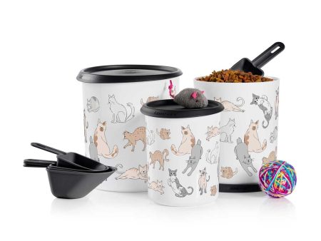 Tupper®Pets One Touch® Canister & Scoop Set | Cozy Cats Fashion