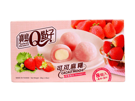 Q Brand Mochi Cocoa Strawberry 80g Discount