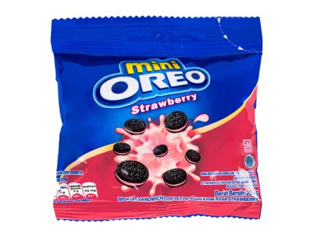 Oreo Mini Cookies Strawberry Bag 20g Hot on Sale