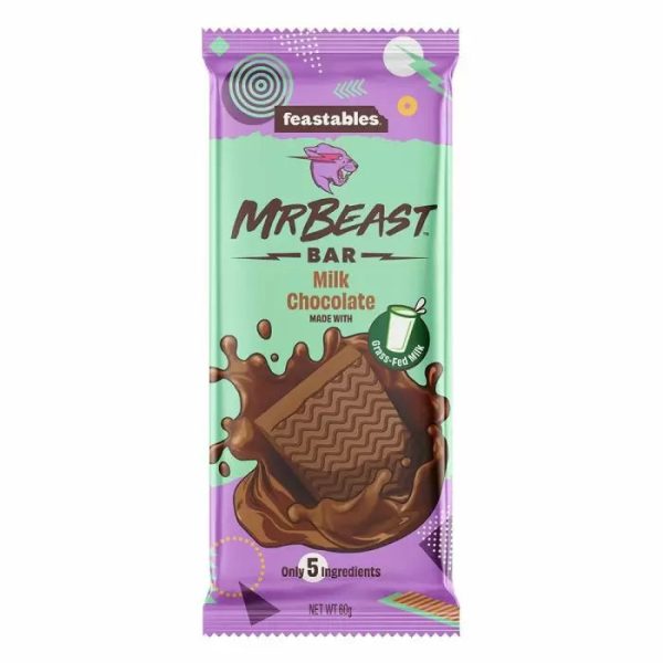 Mr Beast Feastables Chocolate Bar Milk Chocolate 60g on Sale