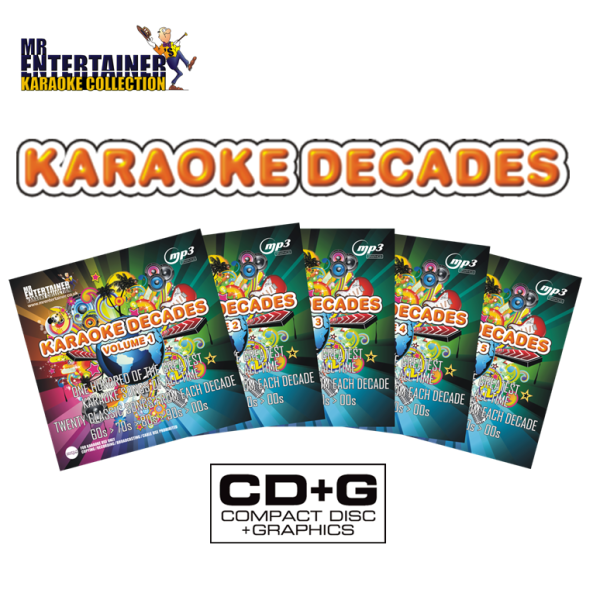 Mr Entertainer Karaoke Decades 500 Song CD+G Disc Set Online