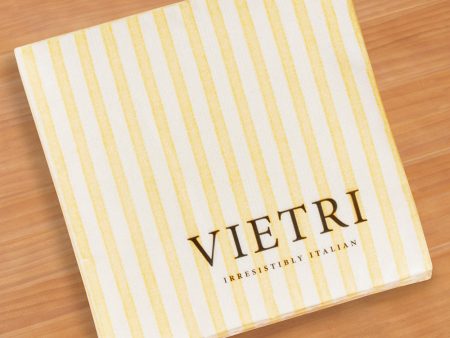 Vietri Papersoft Napkins, Capri Yellow Stripe Online Sale