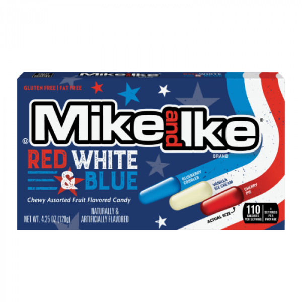 Mike and Ike Red, White & Blue 120g For Sale