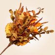 Faux Autumn Leaves and Berries Stem, 21  For Sale