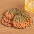 Beaded Pumpkin Coasters, Set of 4 Cheap