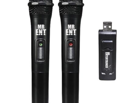 Mr Entertainer Dual Wireless Microphone with Mini Receiver Online Sale