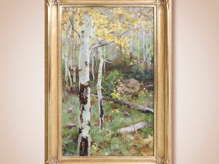 Peace in the Aspens  Original Oil Painting by Kathy Anderson Supply