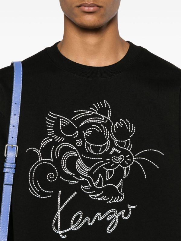 Tiger-Embroidered Sweatshirt For Sale